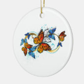 Infinity of Monarch Butterflies Keramisch Ornament (Links)