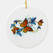 Infinity of Monarch Butterflies Keramisch Ornament (Achterkant)