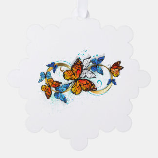 Infinity of Monarch Butterflies Ornament Kaart