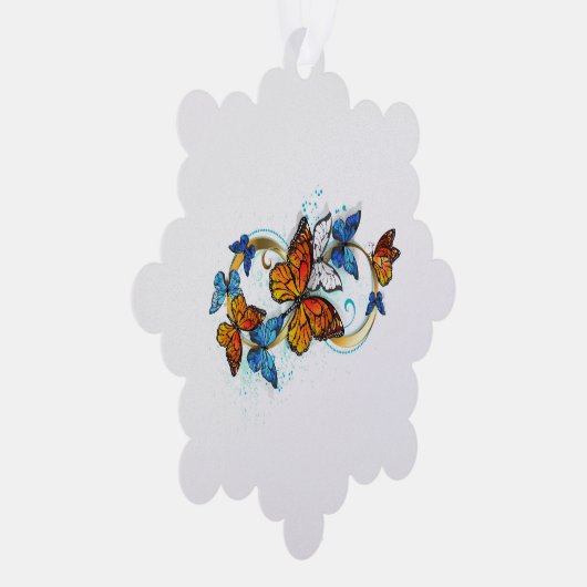 Infinity of Monarch Butterflies Ornament Kaart (Rechts)