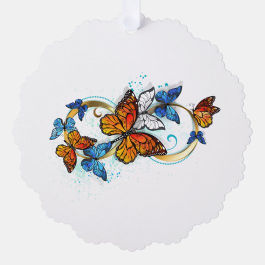 Infinity of Monarch Butterflies Ornament Kaart (Voorkant)