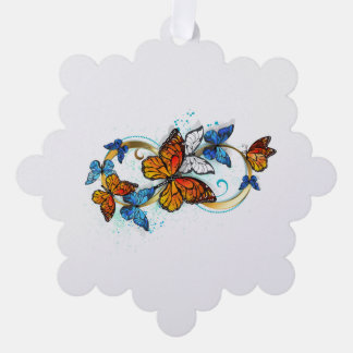Infinity of Monarch Butterflies Ornament Kaart