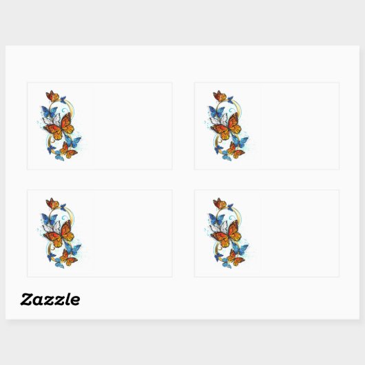 Infinity of Monarch Butterflies Rechthoekige Sticker (Vel)