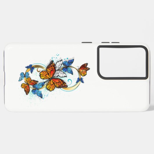 Infinity of Monarch Butterflies Samsung Galaxy Hoesje (Linkerkant)