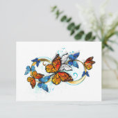 Infinity of Monarch Butterflies Save The Date (Staand voorkant)