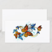 Infinity of Monarch Butterflies Save The Date (Voorkant / Achterkant)