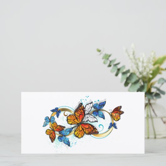 Infinity of Monarch Butterflies Save The Date (Staand voorkant)