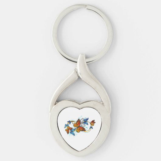 Infinity of Monarch Butterflies Sleutelhanger (Voorkant)