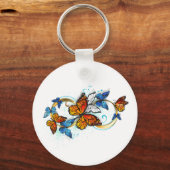Infinity of Monarch Butterflies Sleutelhanger (Achterkant)
