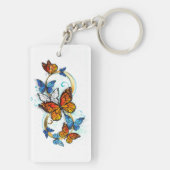 Infinity of Monarch Butterflies Sleutelhanger (achterkant)