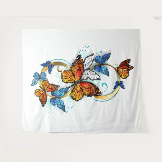 Infinity of Monarch Butterflies Wandkleed (Voorkant (horizontaal))