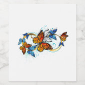 Infinity of Monarch Butterflies Wijn Etiket (Enkel label)