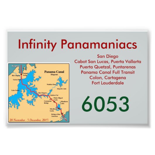 Infinity Panamaniacs Deuren Kaart Foto Afdruk (Voorkant)