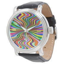 Infinity Rainbow Swirl roestvrij stalen horloge