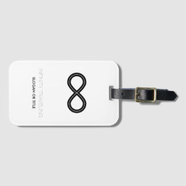 Infinity Reizen Zwart & Wit Design Bagagelabel