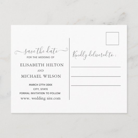 Infinity roos Gold romantic monogram calligraphy Aankondigingskaart (Achterkant)