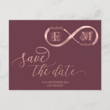 Infinity roos Gold romantic monogram calligraphy