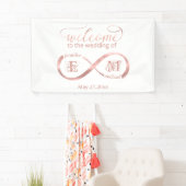 Infinity roos Gold romantic monogram calligraphy Spandoek (Insitu)