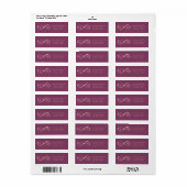 Infinity roos Gold romantic monogram cassis Etiket (Full Sheet)