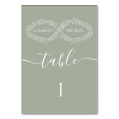 Infinity sage botanische simpele romantische elega kaart (Achterkant)