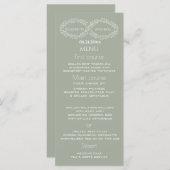 Infinity sage botanische simpele romantische elega menu (Voorkant / Achterkant)