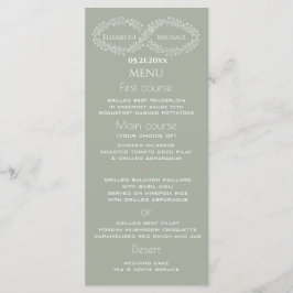 Infinity sage botanische simpele romantische elega menu