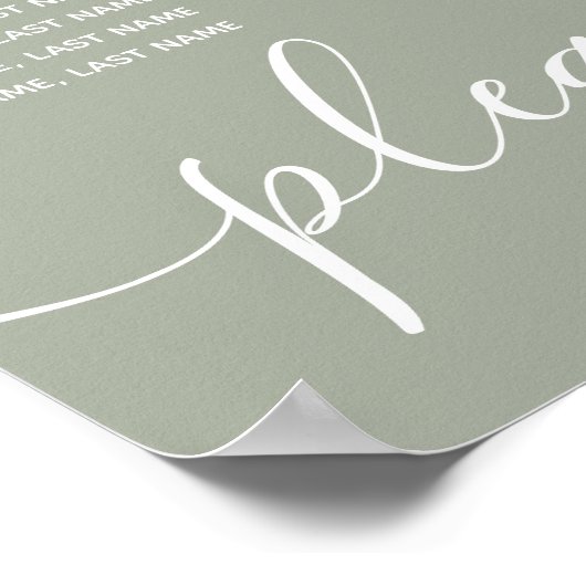 Infinity sage botanische simpele romantische elega poster (Hoek)