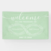 Infinity sage botanische simpele romantische elega spandoek (Horizontaal)