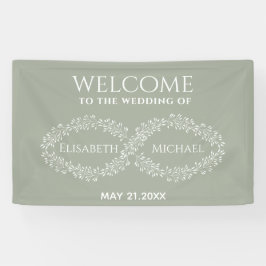 Infinity sage botanische simpele romantische elega spandoek