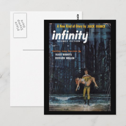 Infinity Science Fiction - 1957.07_Pulp Art Briefkaart (Voorkant / Achterkant)