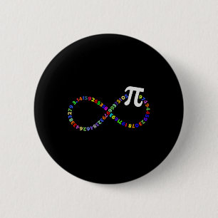 Infinity Sign 3.14 Wiskunde Docent PI Nationale Da Ronde Button 5,7 Cm