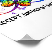 Infinity Sign Accepteer Liefde Neurodiversiteit Poster (Hoek)