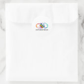 Infinity Sign Accepteer Liefde Neurodiversiteit Ronde Sticker (Tas)