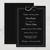 Infinity Sign Black en White Unique Chic Wedding Kaart (Voorkant / Achterkant)