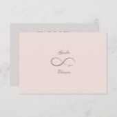 Infinity Sign Blush Pink Custom Name Weddenschap R Kaart (Voorkant / Achterkant)