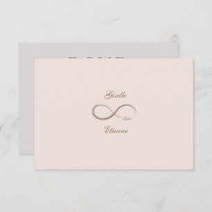 Infinity Sign Blush Pink Custom Name Weddenschap R Kaart