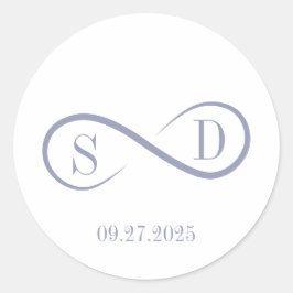 Infinity Sign Elegante minimalistische bruiloft Ronde Sticker