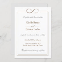 Infinity Sign Gold White Grey Geometric Wedding