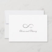 Infinity Sign Uniek Goud Wit Weddenschap RSVP Kaart (Voorkant)
