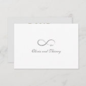 Infinity Sign Uniek Goud Wit Weddenschap RSVP Kaart (Voorkant / Achterkant)