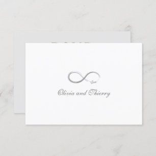 Infinity Sign Uniek Goud Wit Weddenschap RSVP Kaart