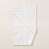 Infinity Space Stippen 2 - White en Gold- Bad Handdoek (Handdoek)