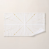 Infinity Space Stippen 2 - White en Gold- Bad Handdoek (Handdoek)
