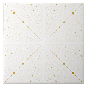 Infinity Space Stippen 2 - White en Gold- Tegeltje