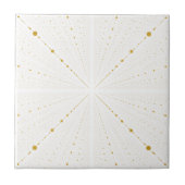 Infinity Space Stippen 2 - White en Gold- Tegeltje (Voorkant)