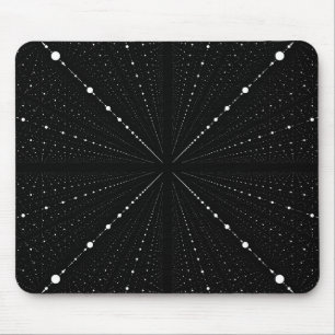 Infinity Space Stippen - zwart- Muismat