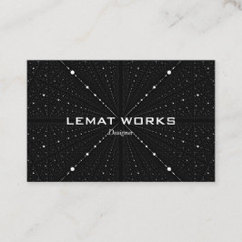 Infinity Space Stippen - zwart- Visitekaartje