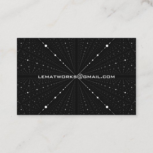 Infinity Space Stippen - zwart- Visitekaartje (Achterkant)