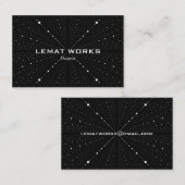 Infinity Space Stippen - zwart- Visitekaartje (Voorkant / Achterkant)