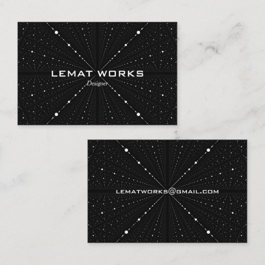 Infinity Space Stippen - zwart- Visitekaartje (Voorkant / Achterkant)